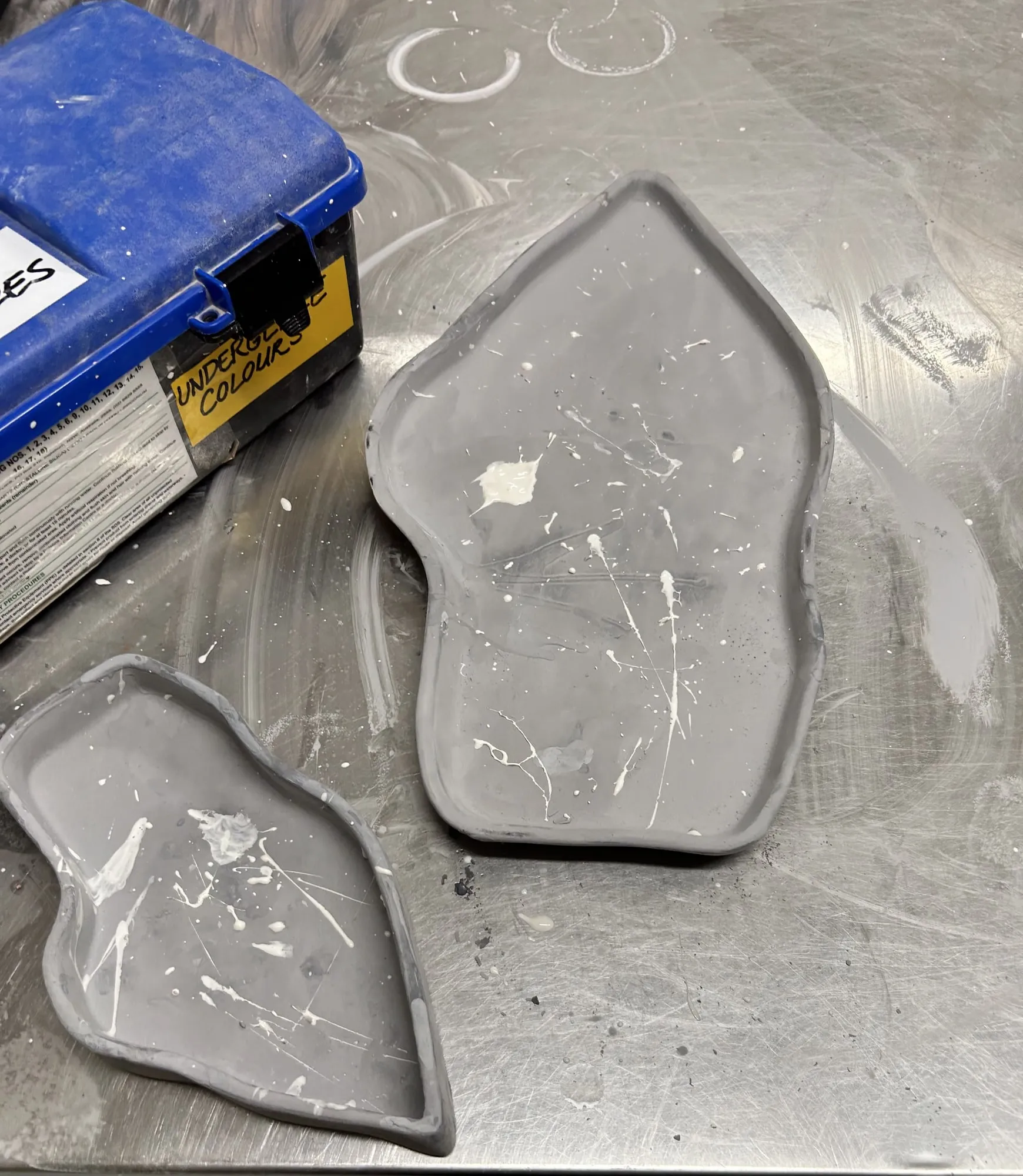 Glazing — dish — from the workshop.
