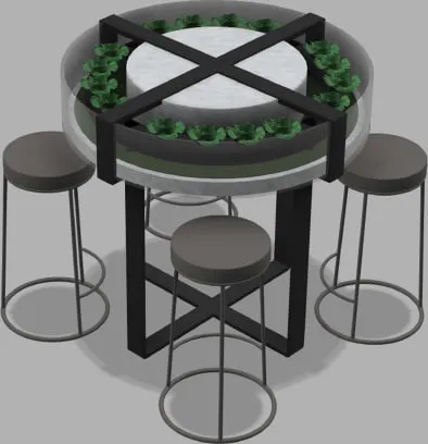 Hydroponic table — from the workshop.
